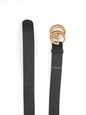 Gucci Black Leather GG Marmont 40mm Belt Size 85
