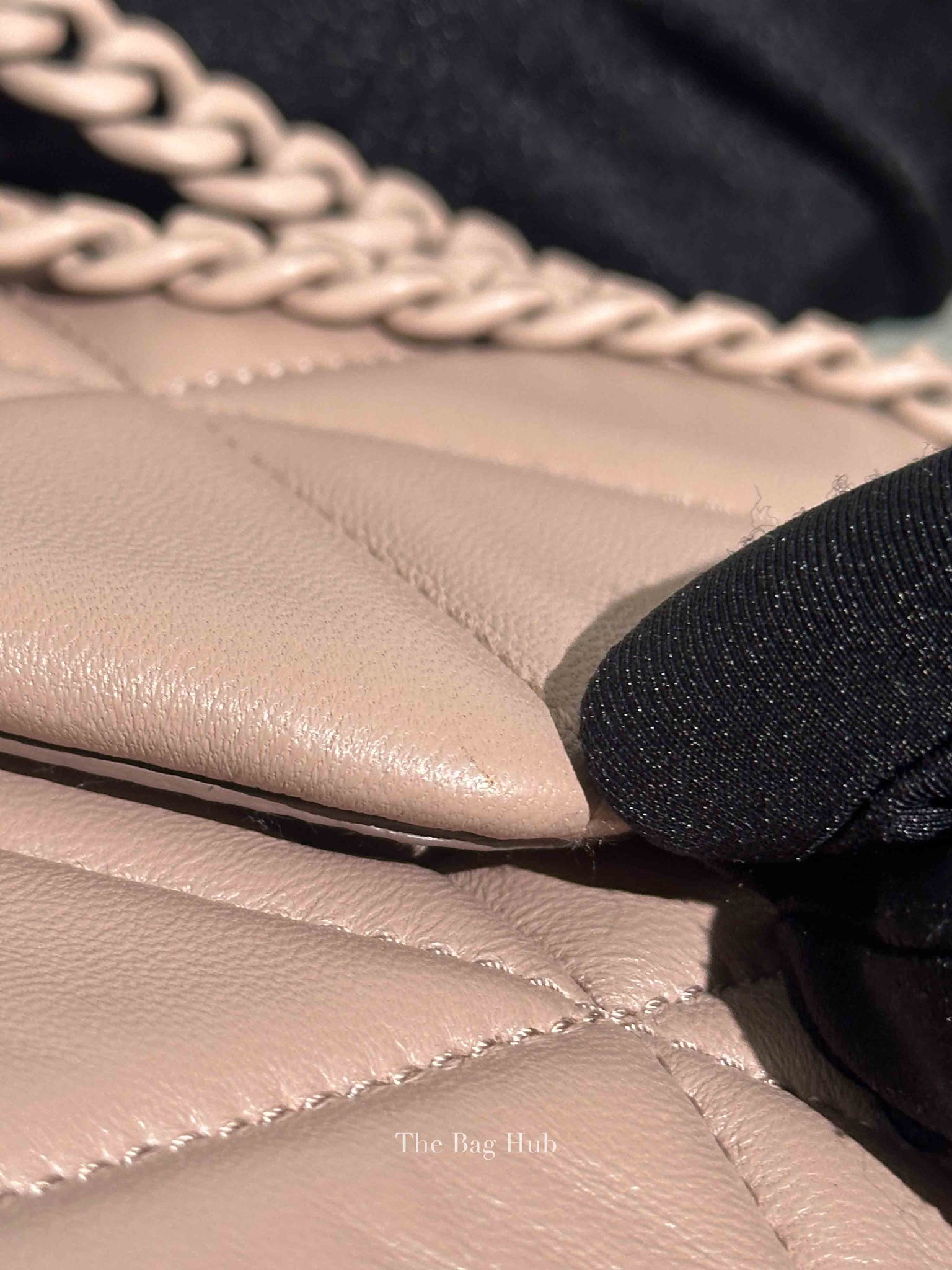 Prada Cipria Nappa Triangle Stitched Small Spectrum Flap Bag