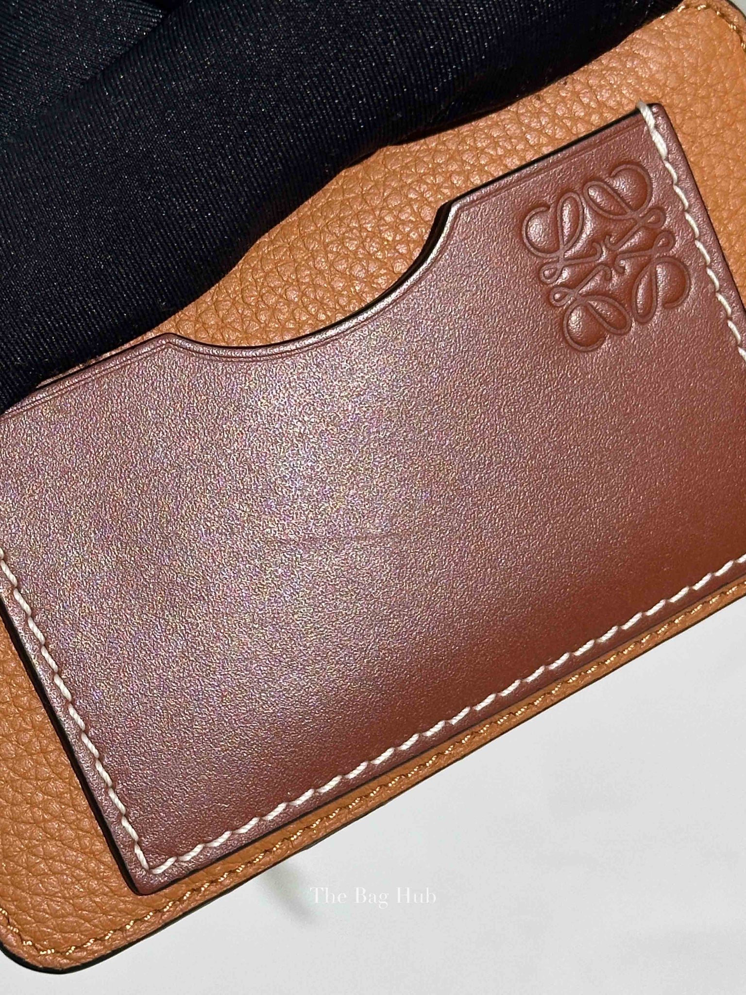 Loewe Tan Leather Coin And Zip Card Holder