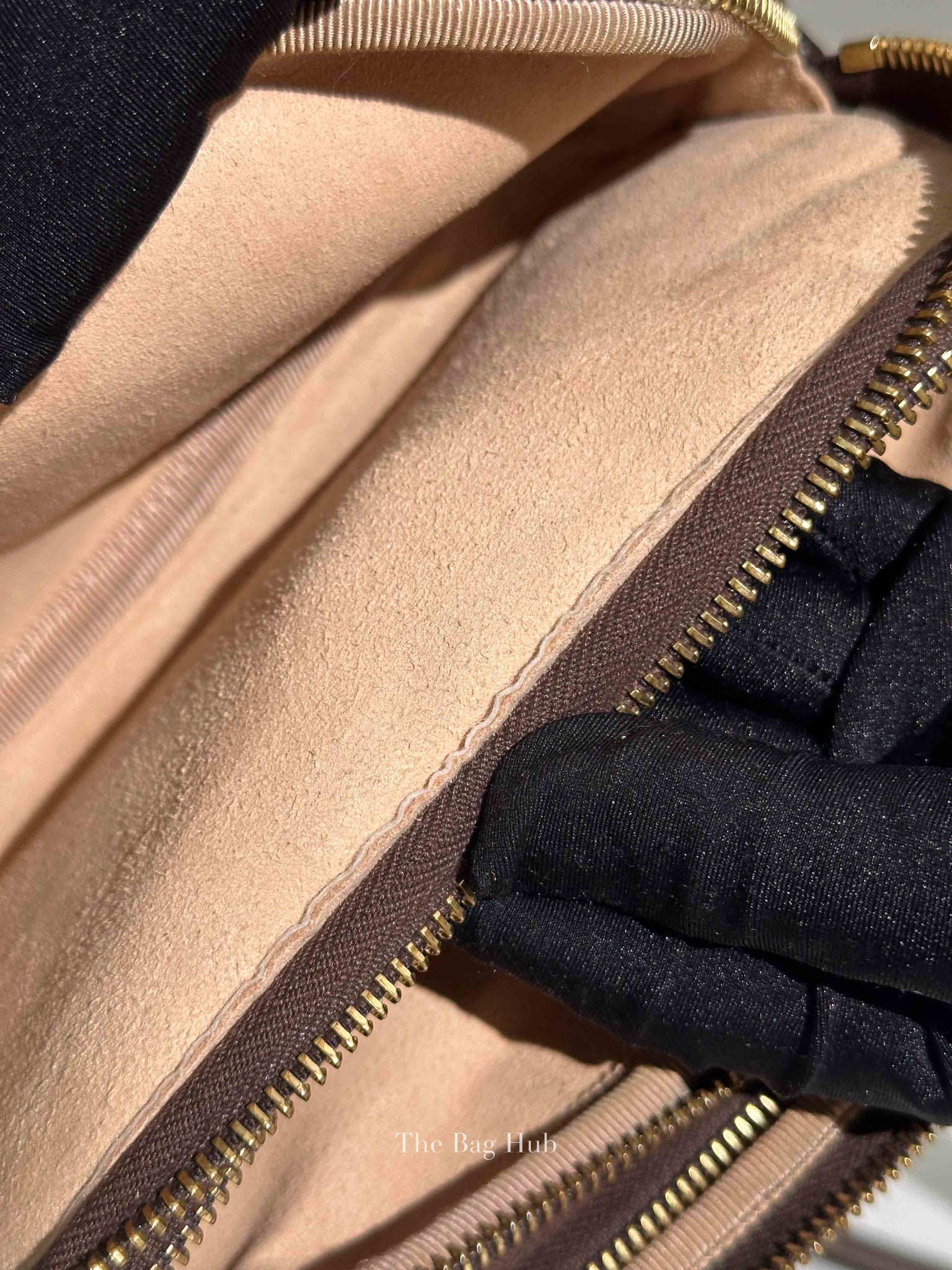 Gucci Brown/Ebony GG Supreme Ophidia Triple Zip Crossbody Bag