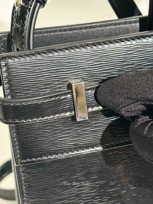 Saint Laurent Black Patent Small Manhattan Shopper Tote Bag