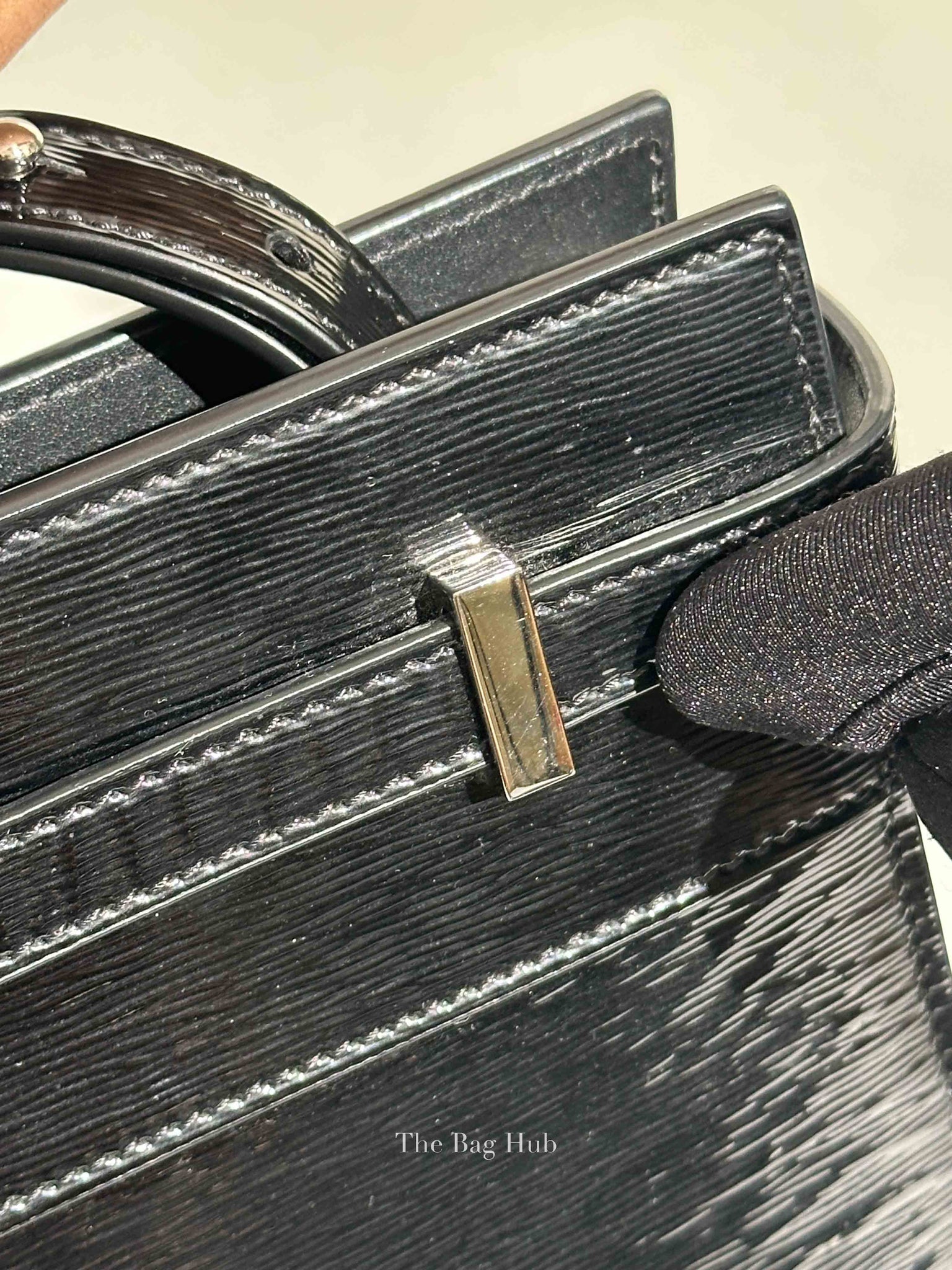 Saint Laurent Black Patent Small Manhattan Shopper Tote Bag