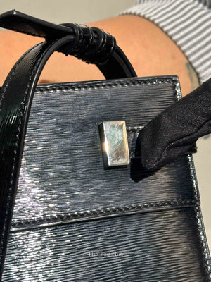 Saint Laurent Black Patent Small Manhattan Shopper Tote Bag