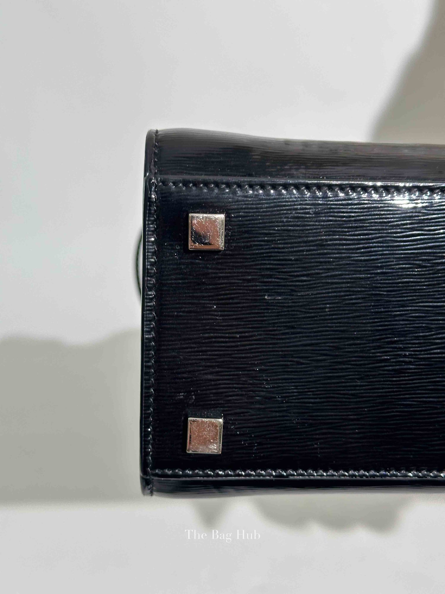Saint Laurent Black Patent Small Manhattan Shopper Tote Bag