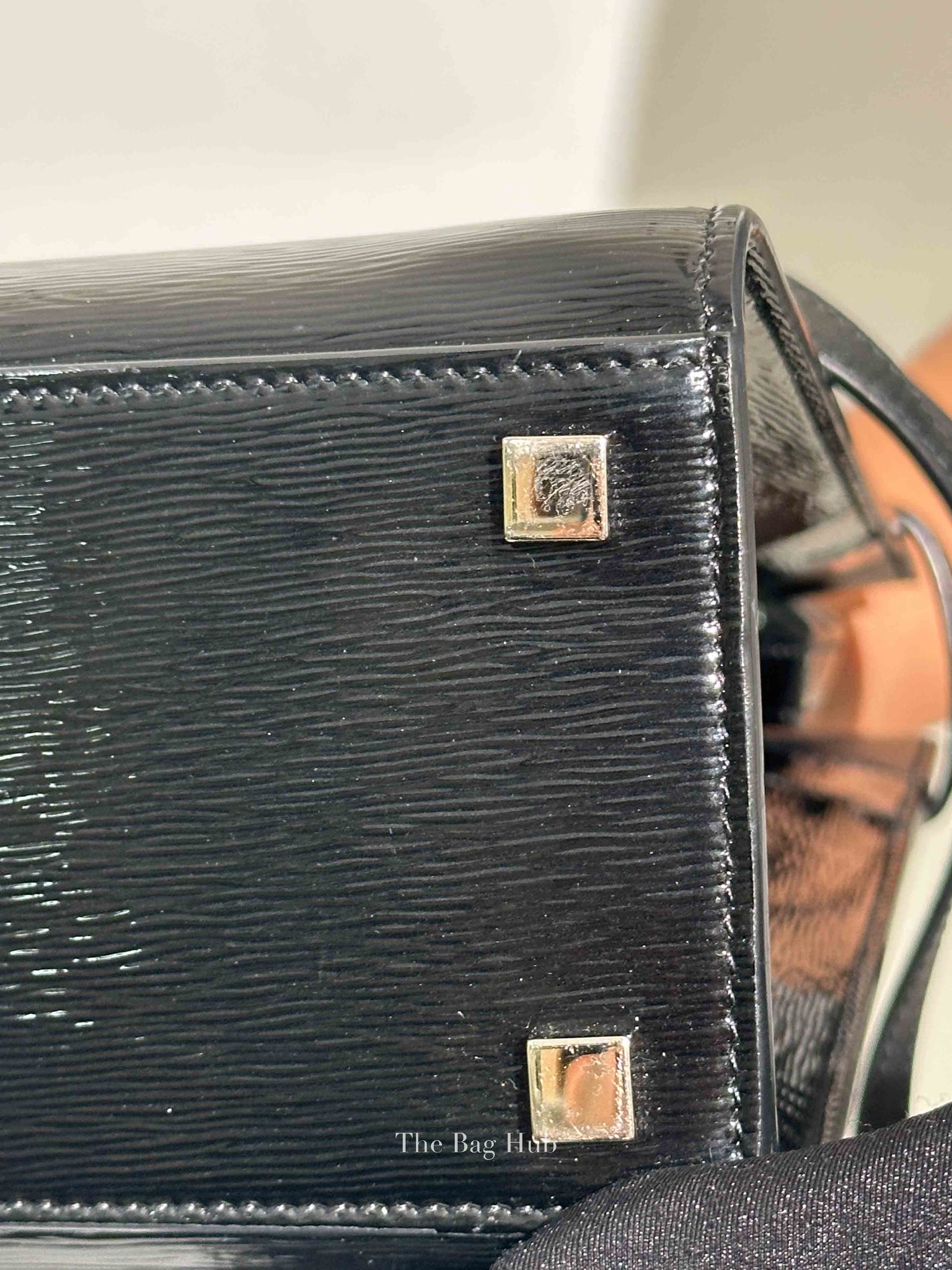 Saint Laurent Black Patent Small Manhattan Shopper Tote Bag