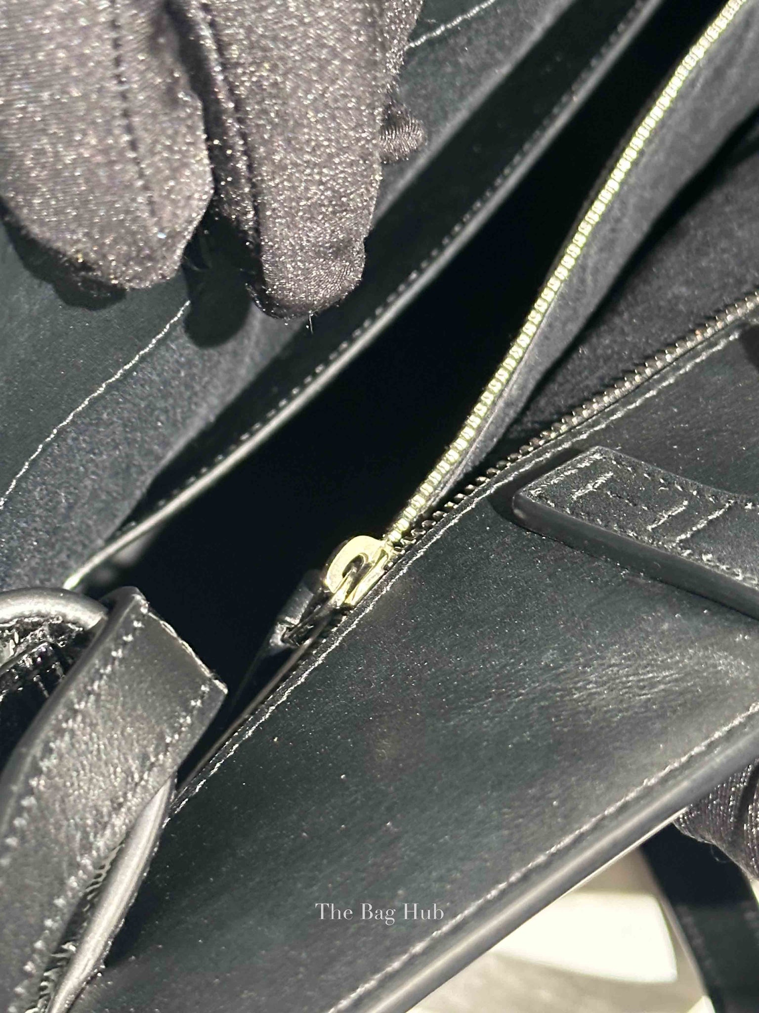 Saint Laurent Black Patent Small Manhattan Shopper Tote Bag