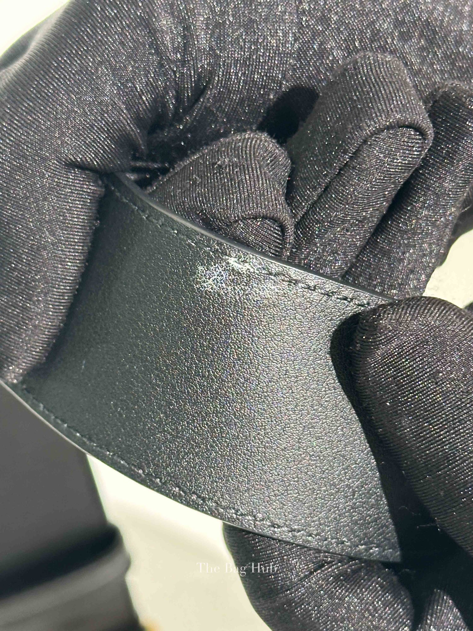 Gucci Black Leather GG Marmont 40mm Belt Size 85