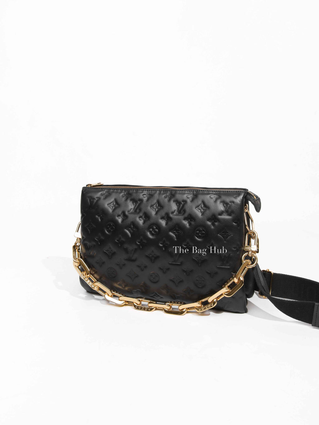 Louis Vuitton Black Leather Coussin MM Bag