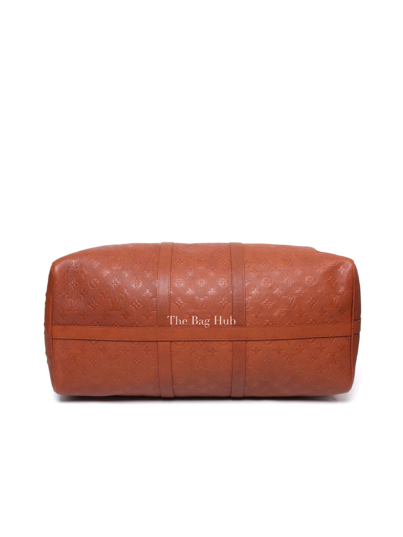 Louis Vuitton X NBA Ball Brown Grain Cowhide Monogram Embossed Keepall 55 Bag