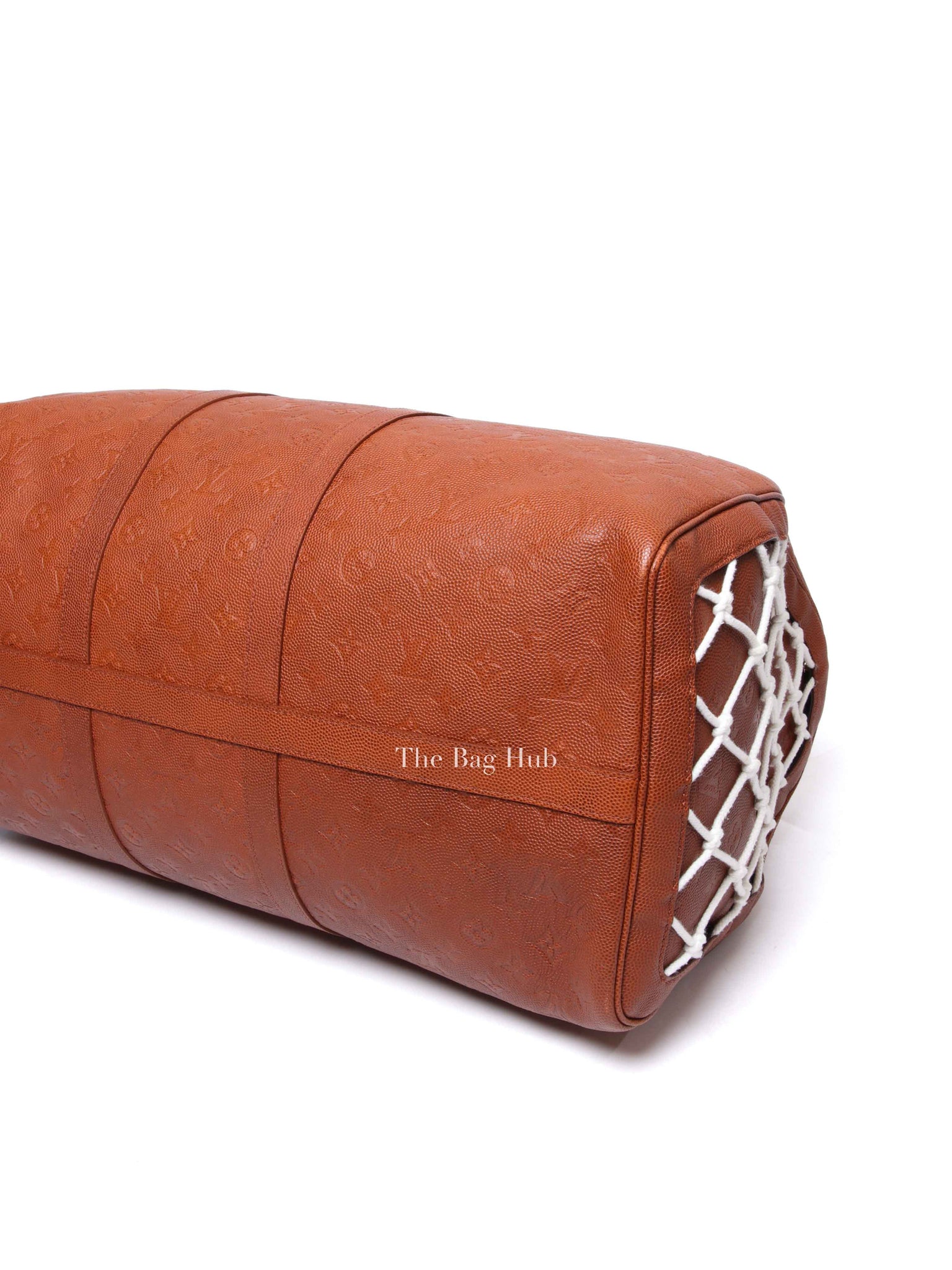 Louis Vuitton X NBA Ball Brown Grain Cowhide Monogram Embossed Keepall 55 Bag