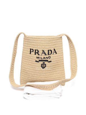 Prada Natural Raffia Shoulder Bag