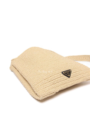 Prada Natural Raffia Shoulder Bag