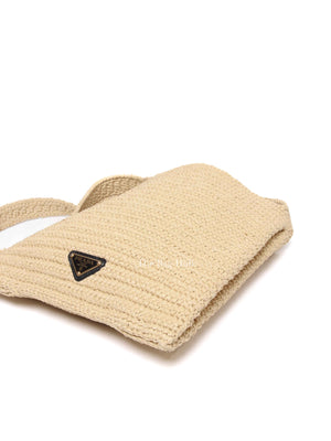Prada Natural Raffia Shoulder Bag