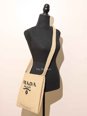 Prada Natural Raffia Shoulder Bag