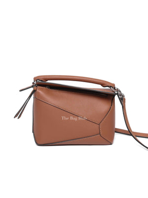 Loewe Tan Leather Mini Puzzle Bag