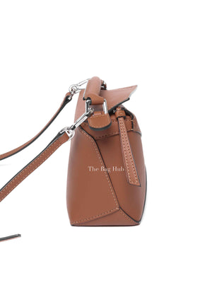Loewe Tan Leather Mini Puzzle Bag