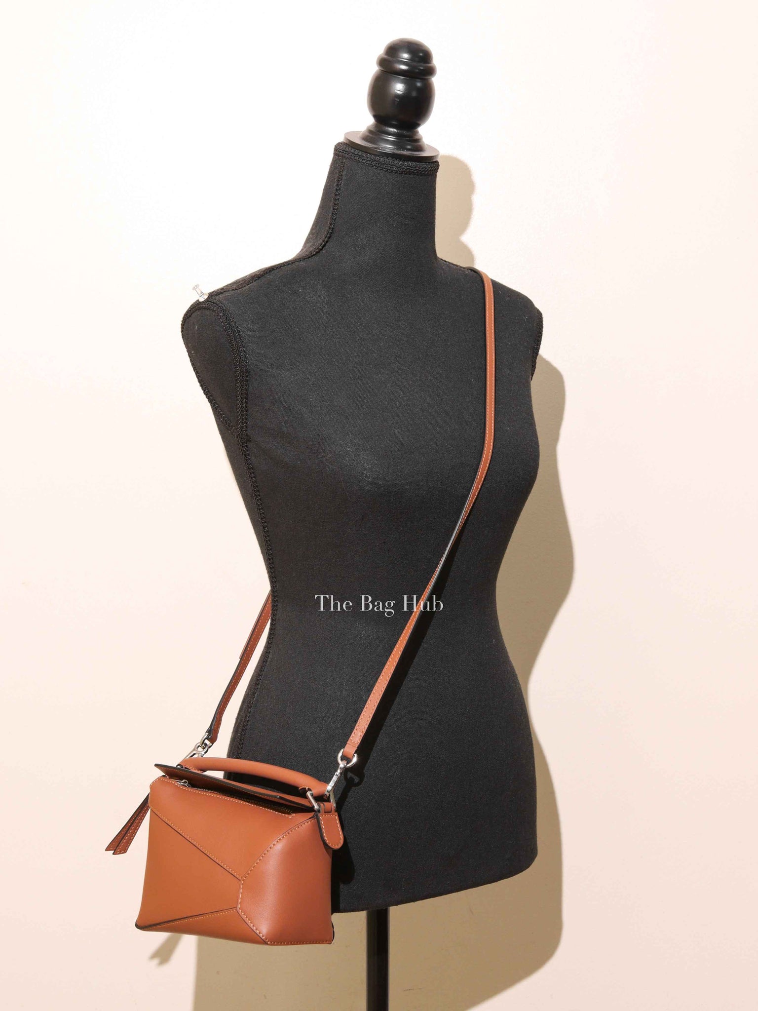 Loewe Tan Leather Mini Puzzle Bag