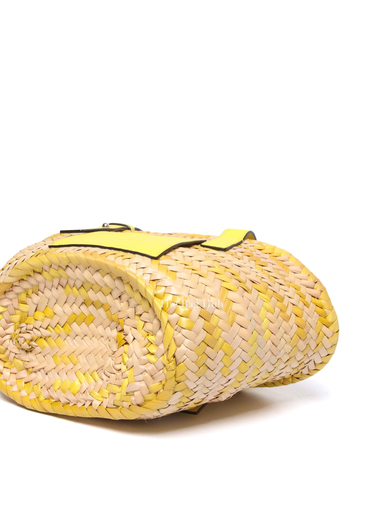 Loewe x Paula's Ibiza Yellow/Natural Confetti Raffia Small Basket Bag
