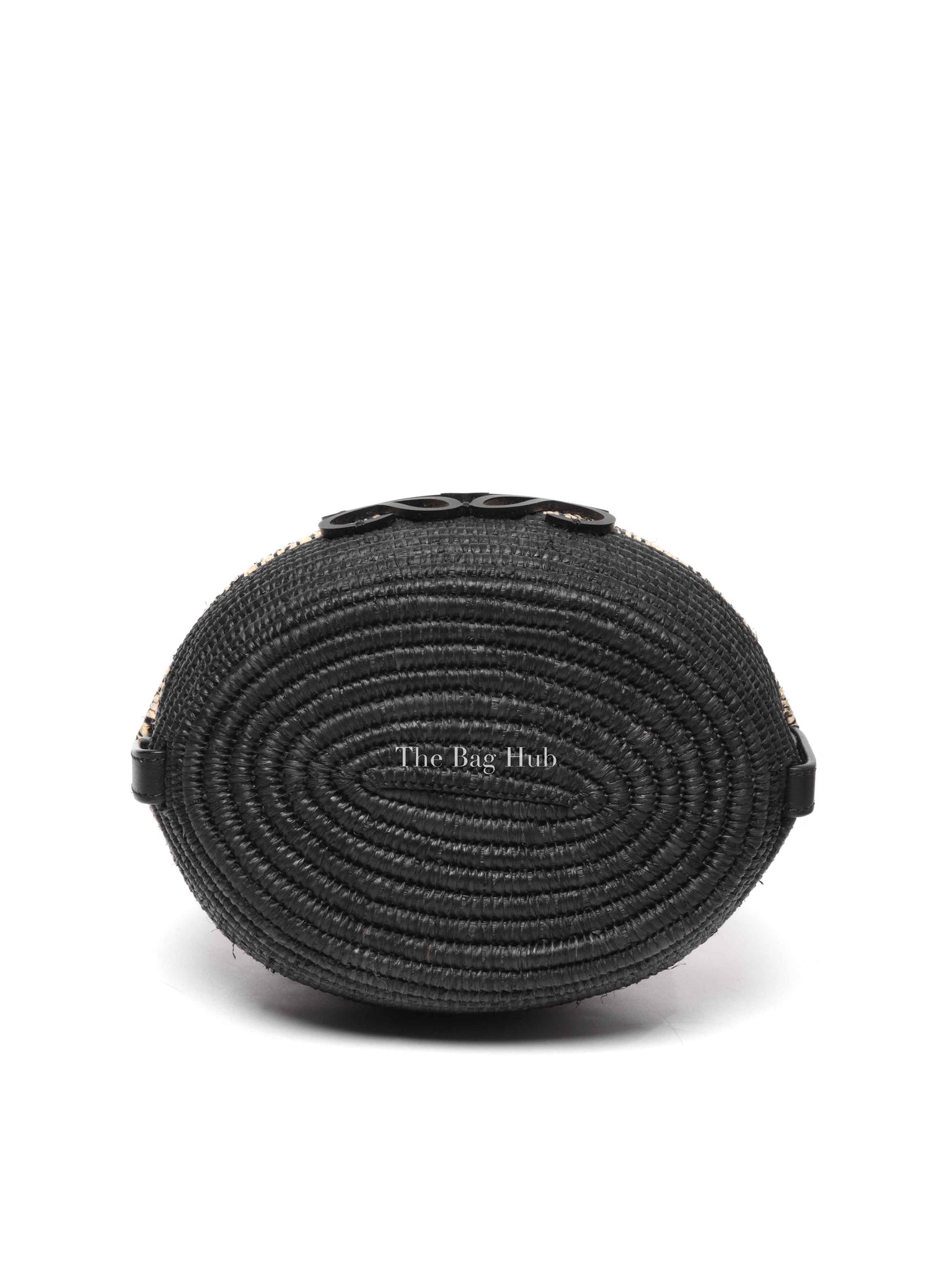 Loewe Black/Natural Raffia Beehive Basket Degrade Bag