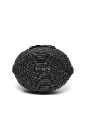 Loewe Black/Natural Raffia Beehive Basket Degrade Bag
