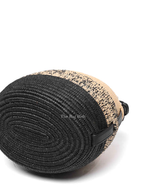 Loewe Black/Natural Raffia Beehive Basket Degrade Bag