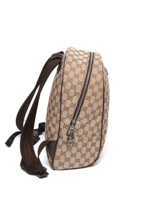 Gucci Beige Brown Monogram Canvas Backpack