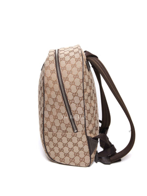 Gucci Beige Brown Monogram Canvas Backpack