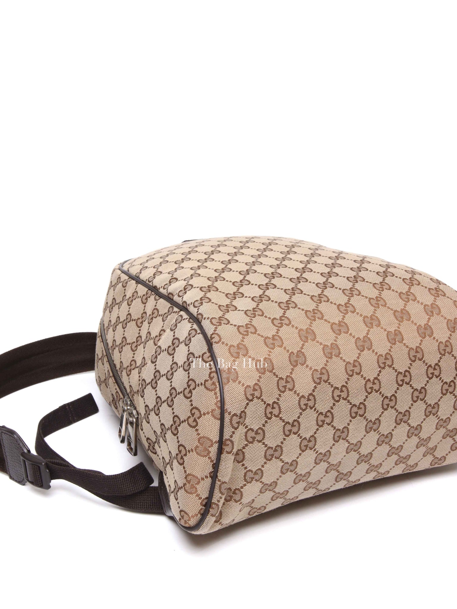 Gucci Beige Brown Monogram Canvas Backpack