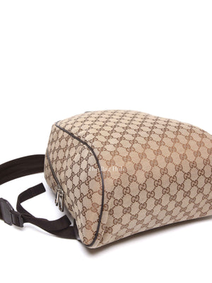 Gucci Beige Brown Monogram Canvas Backpack