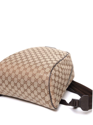Gucci Beige Brown Monogram Canvas Backpack