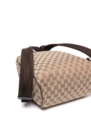 Gucci Beige Brown Monogram Canvas Backpack