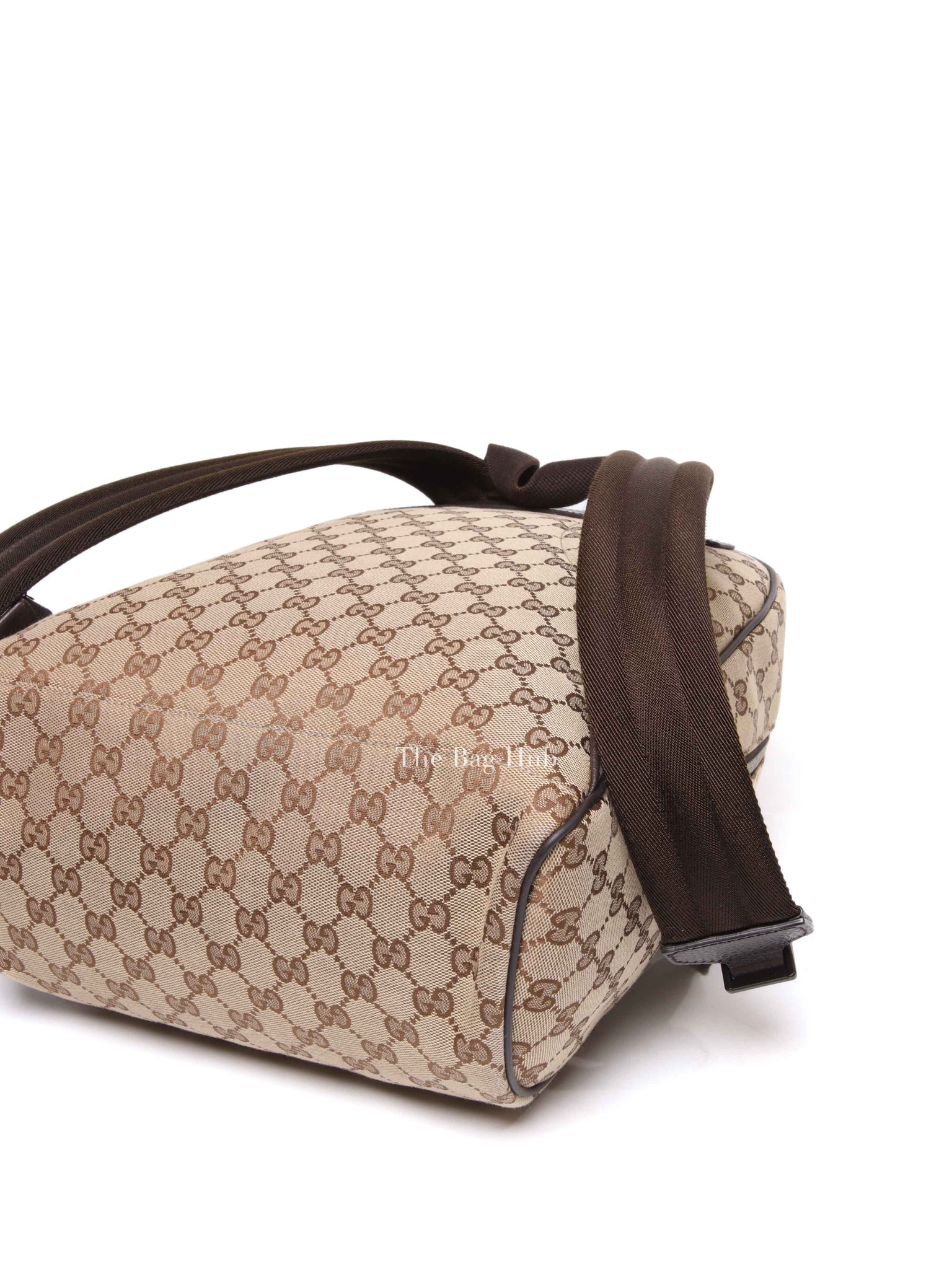 Gucci Beige Brown Monogram Canvas Backpack
