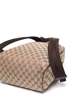 Gucci Beige Brown Monogram Canvas Backpack