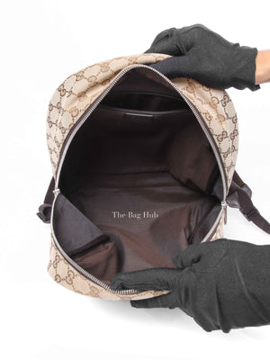 Gucci Beige Brown Monogram Canvas Backpack