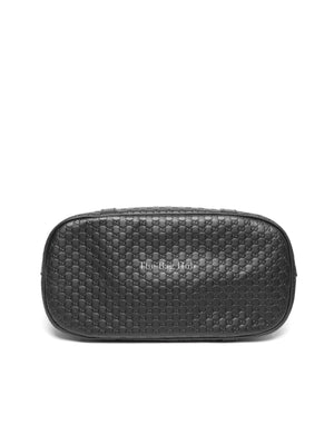 Gucci Black Leather Microguccissima Medium Dome Crossbody Bag