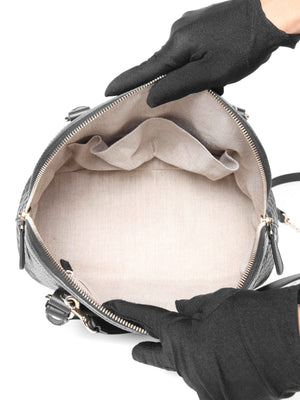 Gucci Black Leather Microguccissima Medium Dome Crossbody Bag