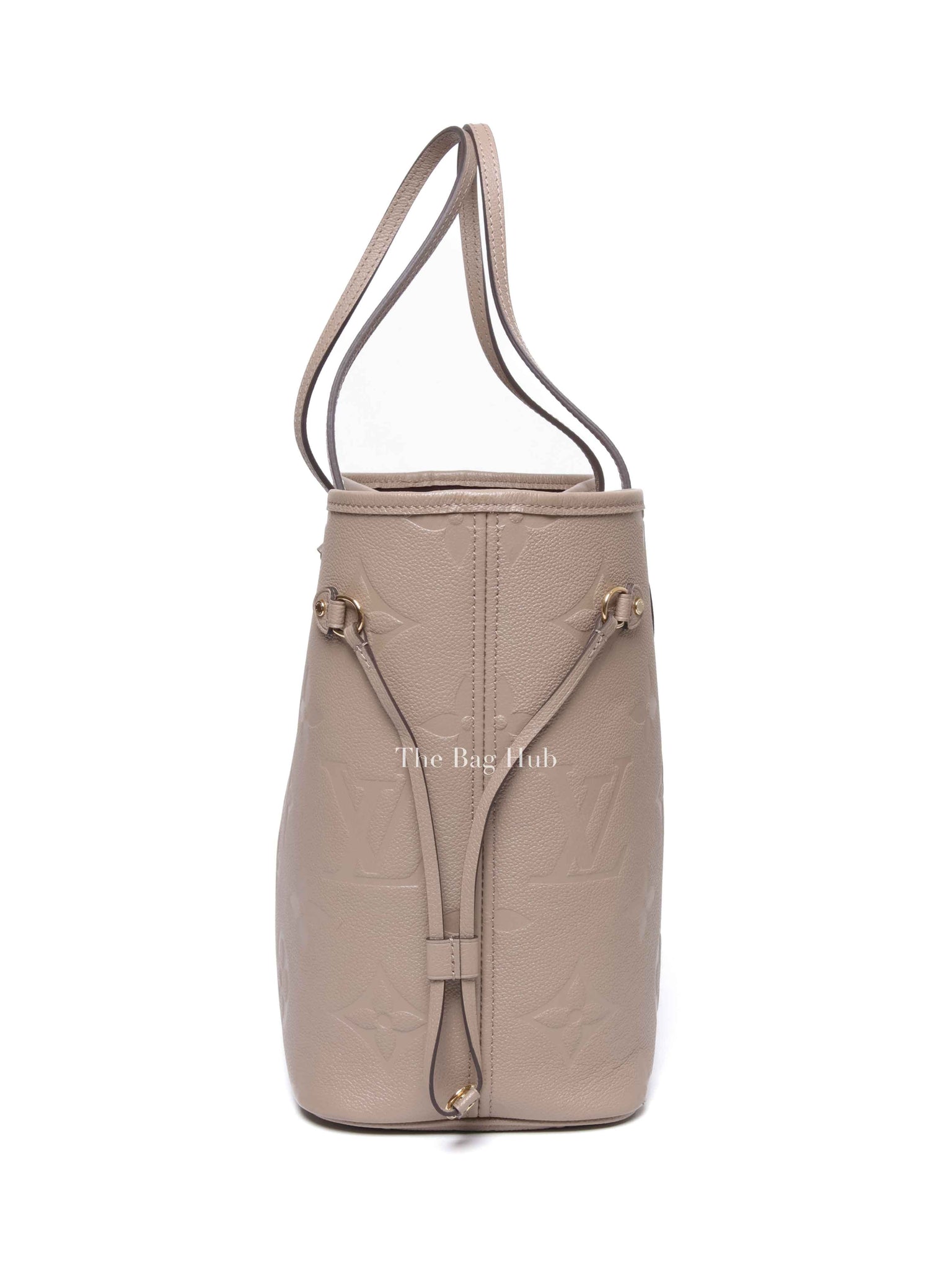 Louis Vuitton Turtledove Leather Empreinte Monogram Giant Neverfull MM Tote Bag