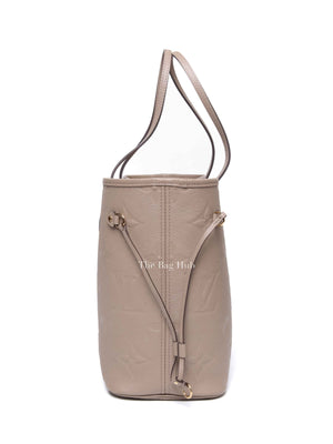 Louis Vuitton Turtledove Leather Empreinte Monogram Giant Neverfull MM Tote Bag
