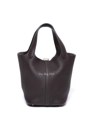 Hermes Ebene Taurillon Clemence Leather Picotin Lock Bag