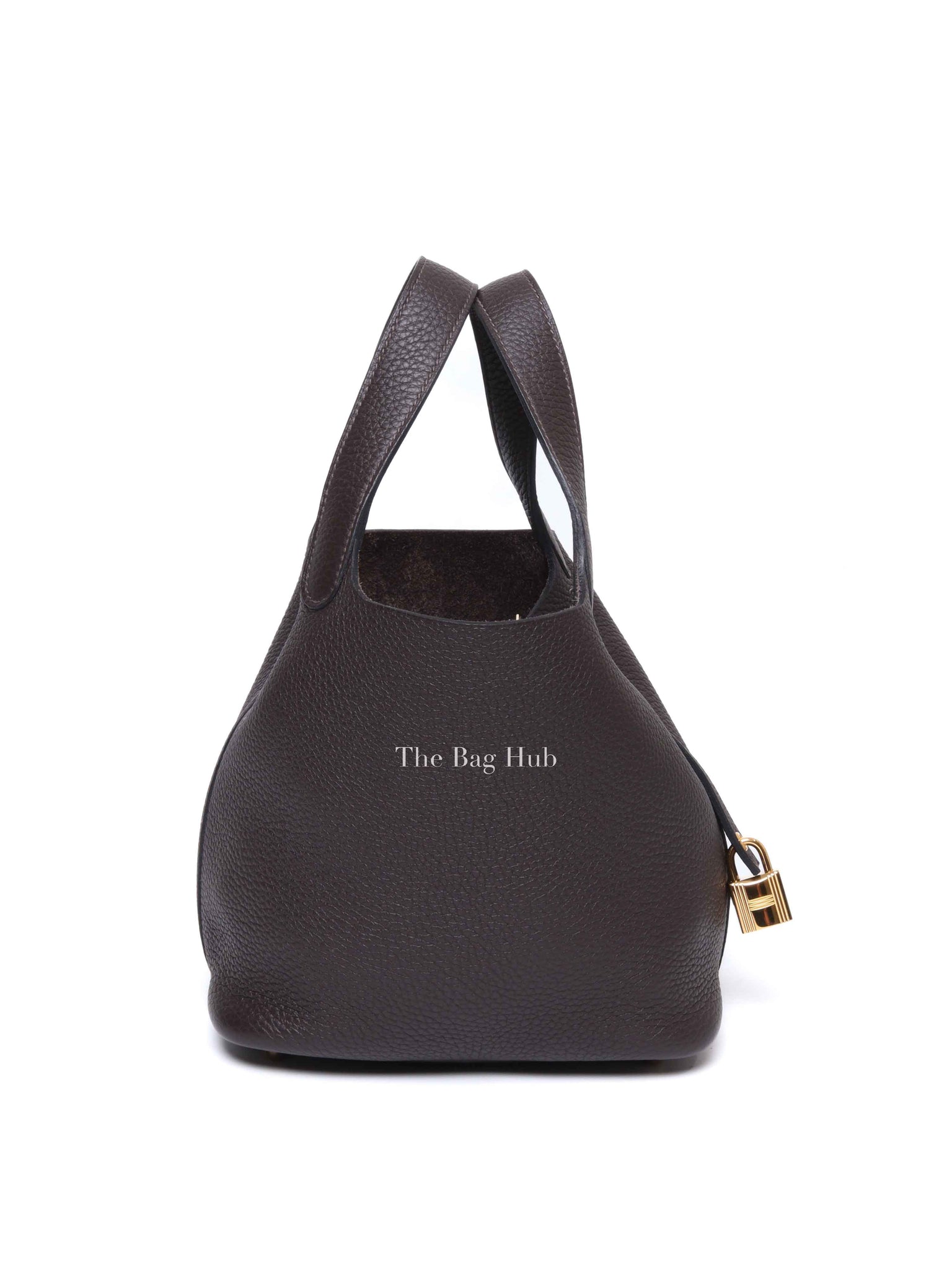 Hermes Ebene Taurillon Clemence Leather Picotin Lock Bag