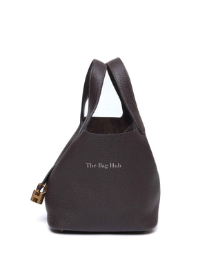 Hermes Ebene Taurillon Clemence Leather Picotin Lock Bag