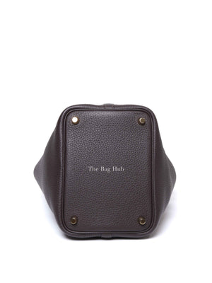 Hermes Ebene Taurillon Clemence Leather Picotin Lock Bag