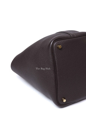 Hermes Ebene Taurillon Clemence Leather Picotin Lock Bag