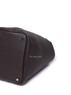 Hermes Ebene Taurillon Clemence Leather Picotin Lock Bag