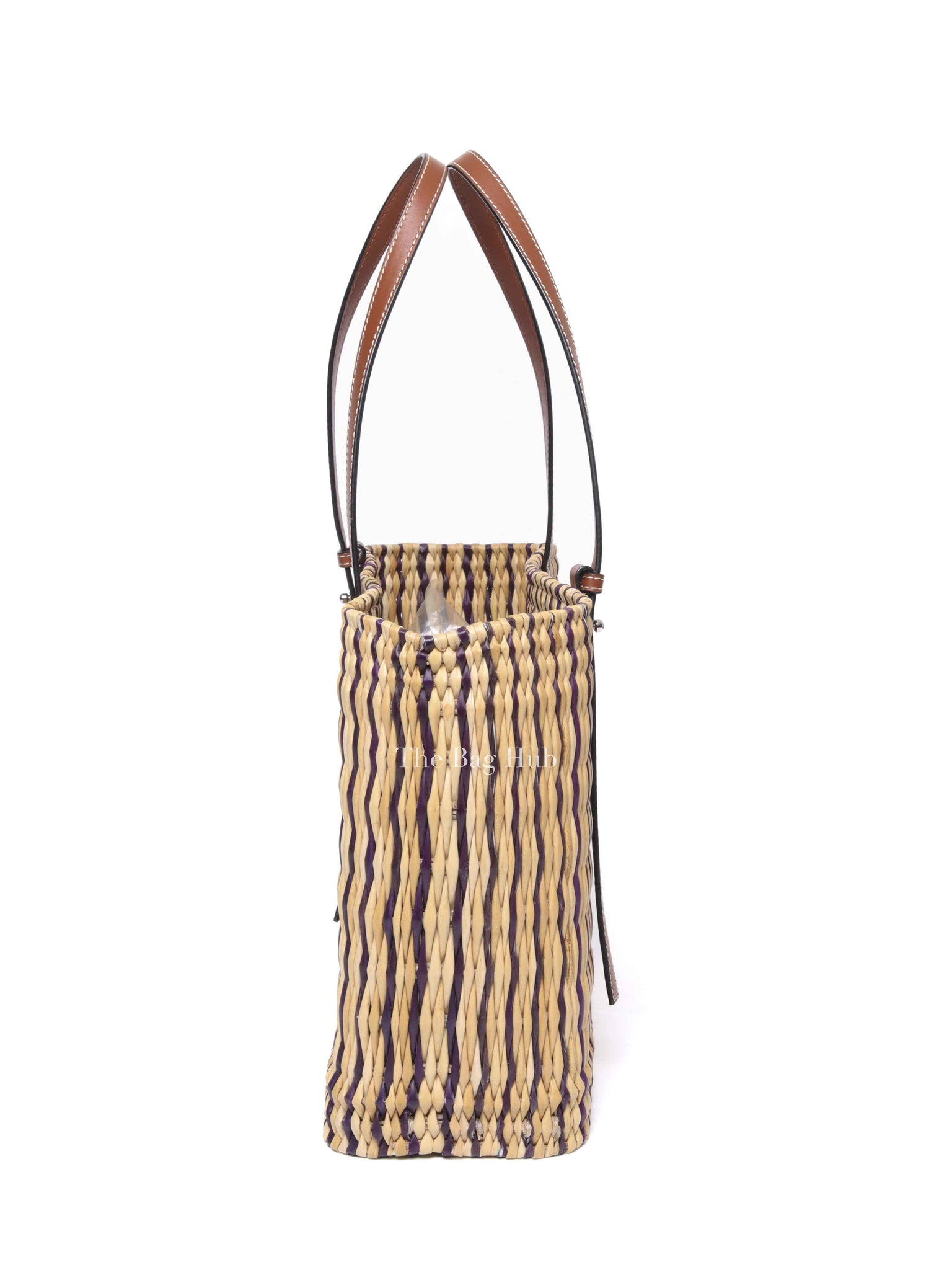 Loewe Tan/Natural Raffia Paula's Ibiza Reed Square Basket Tote Bag