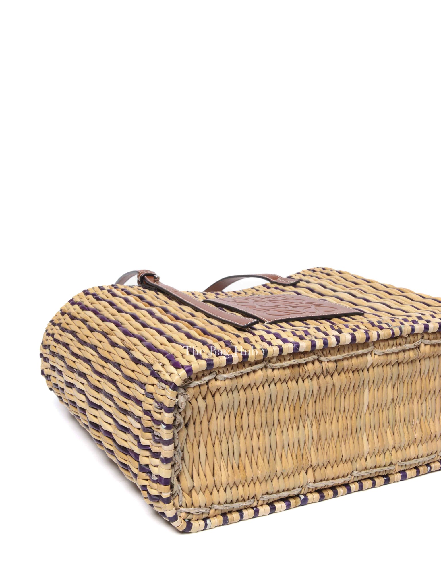 Loewe Tan/Natural Raffia Paula's Ibiza Reed Square Basket Tote Bag