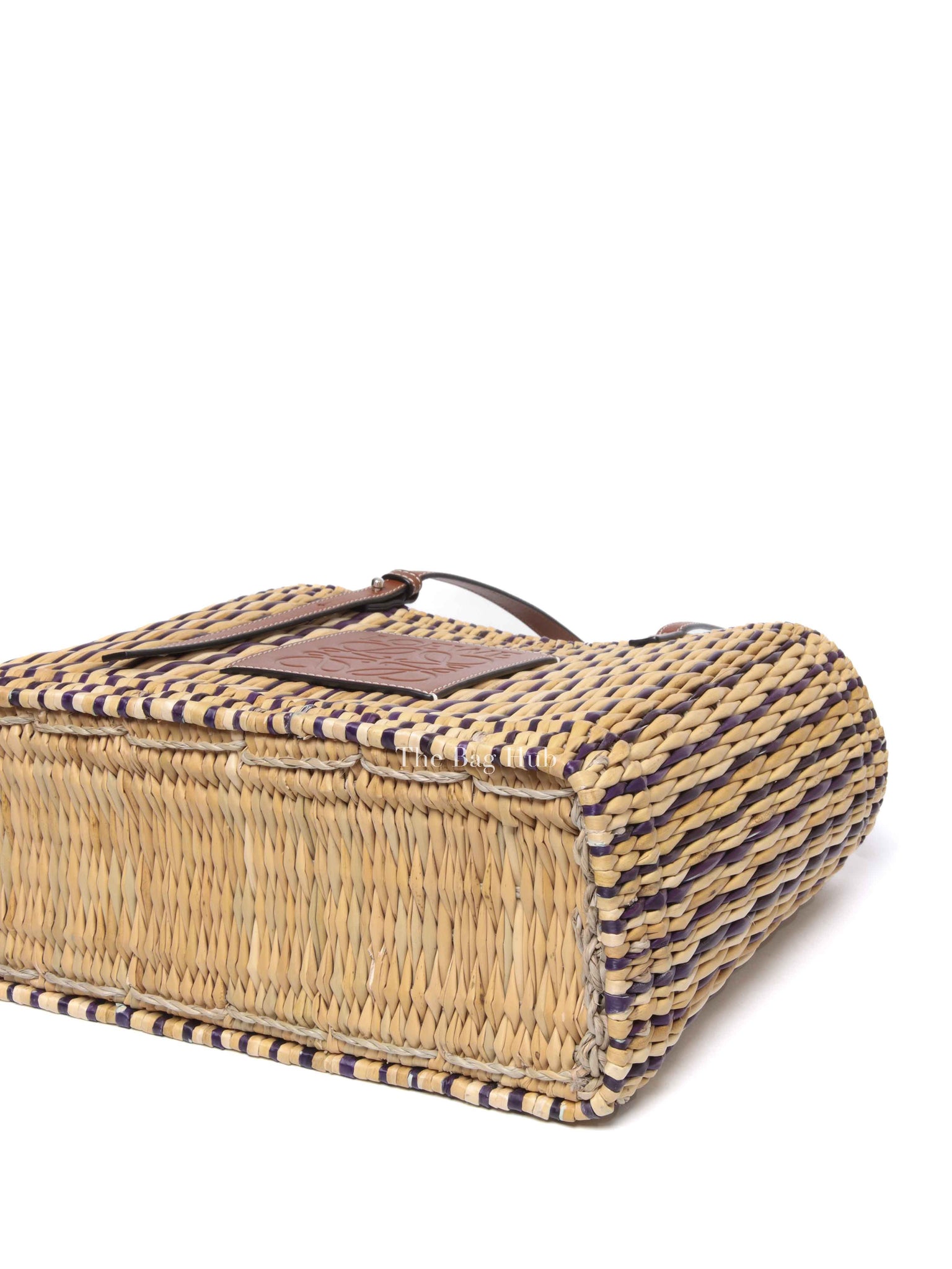Loewe Tan/Natural Raffia Paula's Ibiza Reed Square Basket Tote Bag