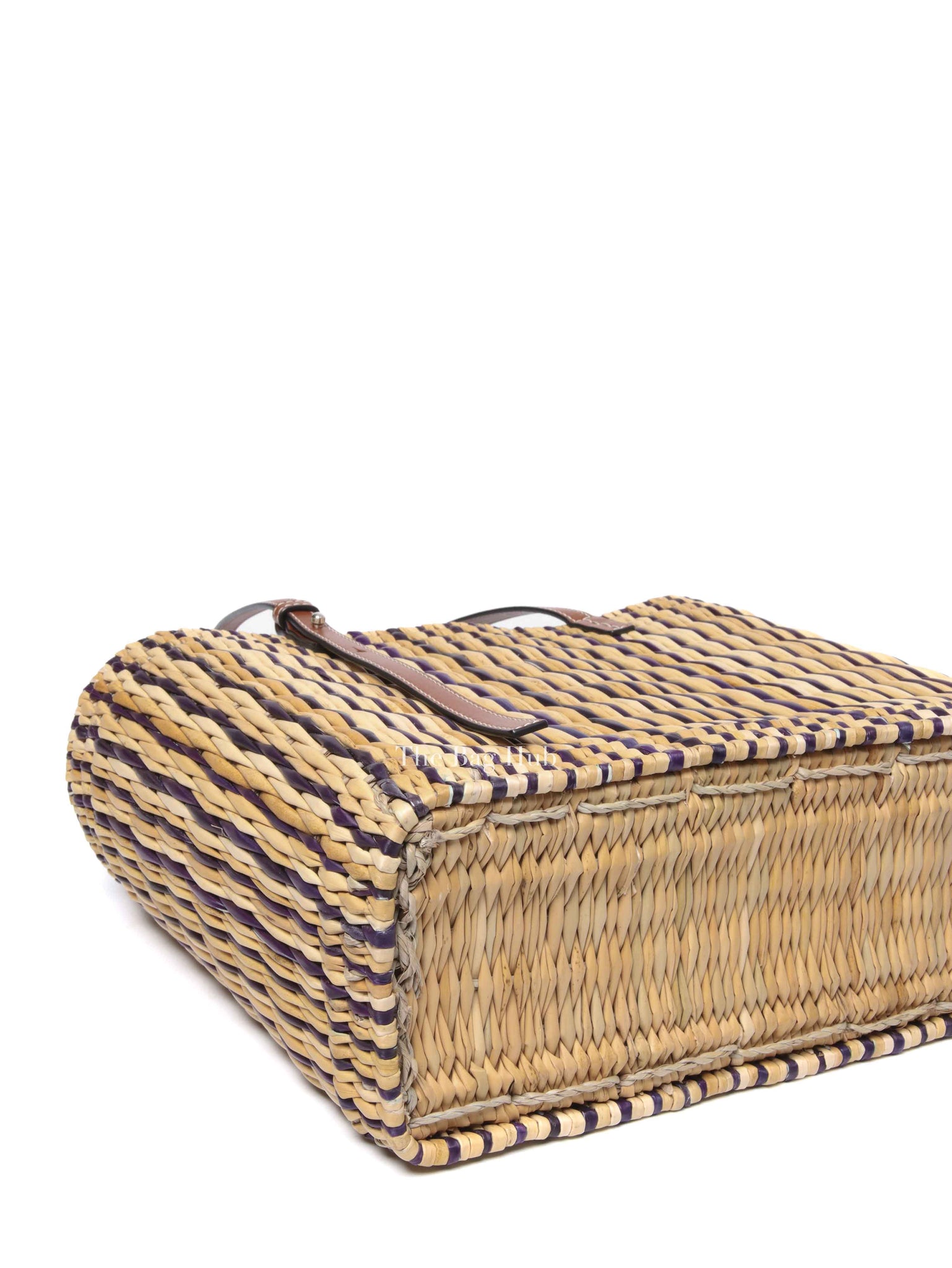 Loewe Tan/Natural Raffia Paula's Ibiza Reed Square Basket Tote Bag