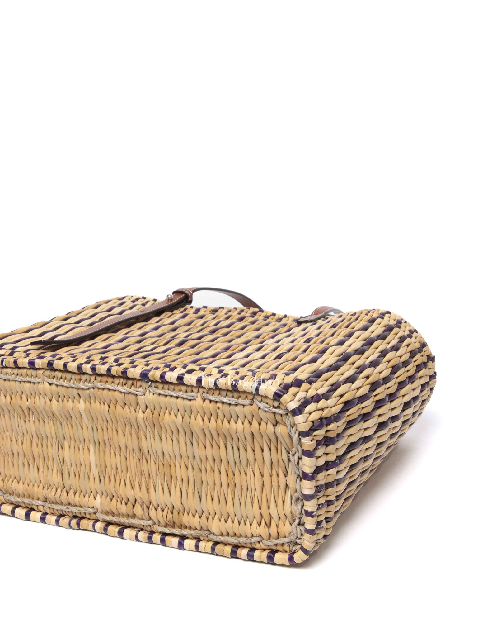 Loewe Tan/Natural Raffia Paula's Ibiza Reed Square Basket Tote Bag