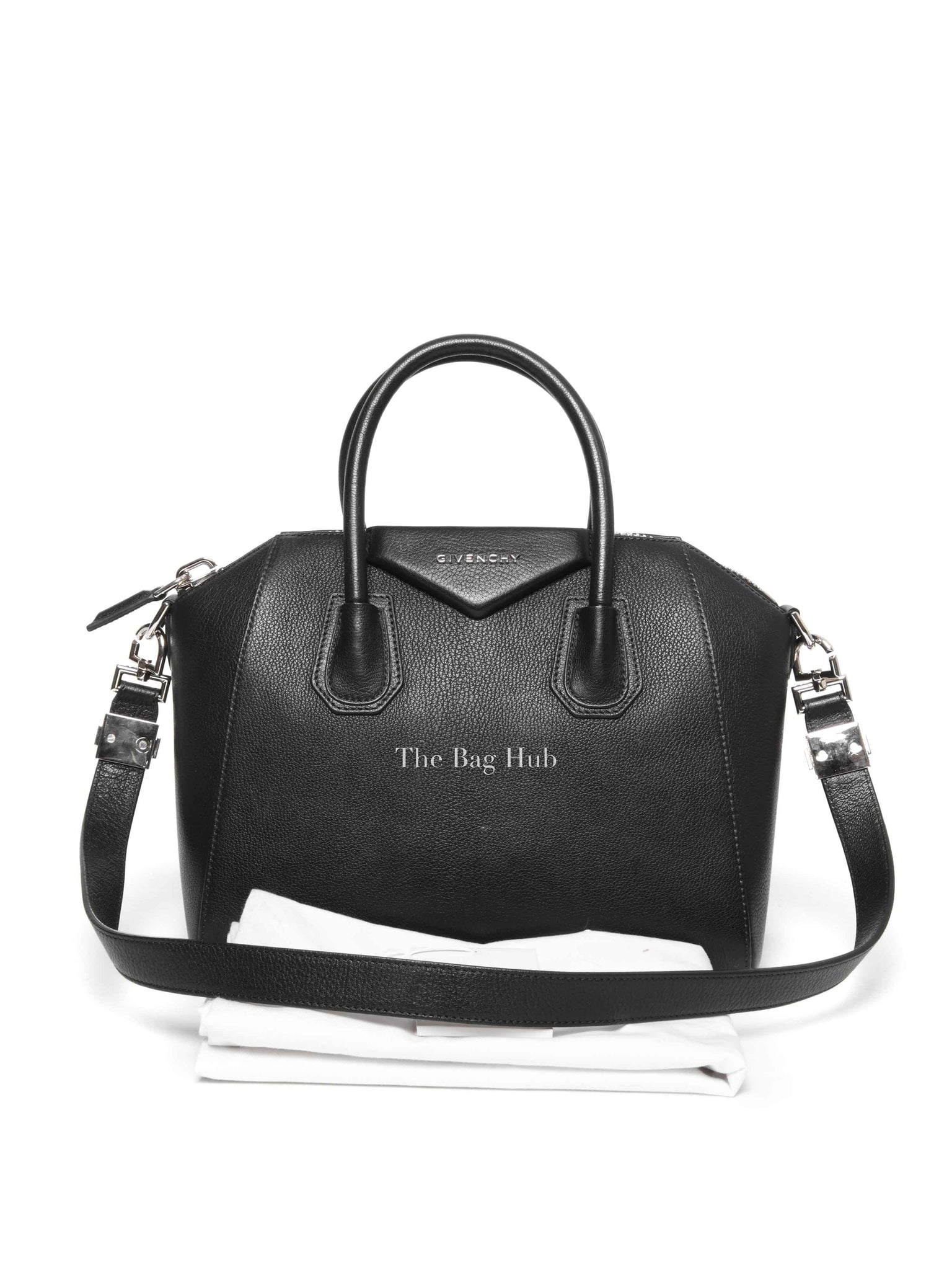 Givenchy Black Grained Leather Small Antigona Bag